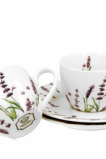 Zestaw porcelanowych kubków do espresso 2 szt. Lawenda E šapo