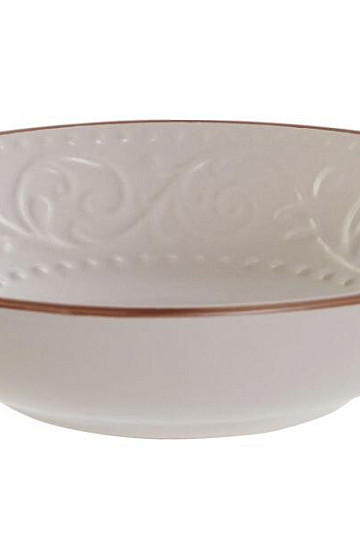 Talerz głęboki BEIGE RELIEF 20,5x5cm beżowy