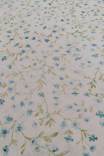 Tkanina bawełniana Mini Sakura w kolorze niebieskim