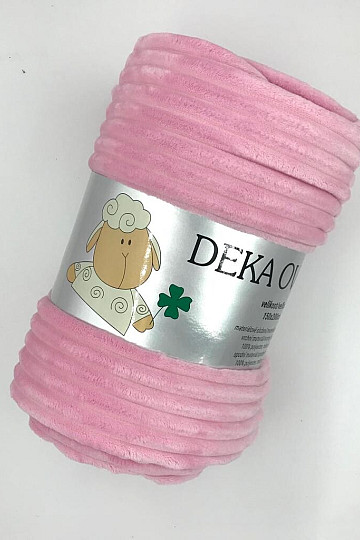 koc z mikrofibry EXTRA SOFT SHEEP sztruks - różowy