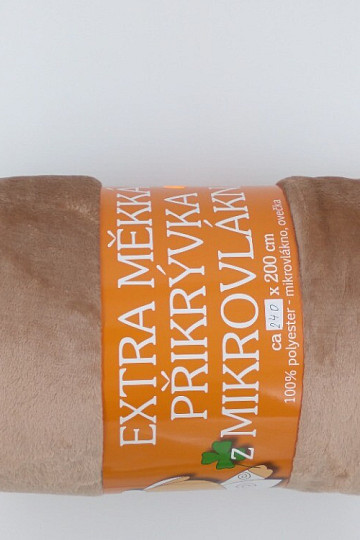 KOC MIKROFLANELOWY CZEKOLADOWY