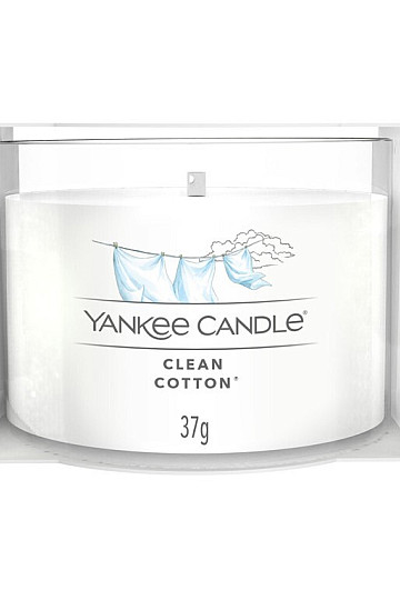 świeczka YANKEE CANDLE zapach CZYSTA BAWEŁNA W SZKLE 37g