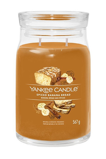 świeca YANKEE CANDLE zapach Spiced Banana BREAD LARGE GLASS 2 knoty