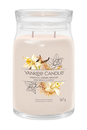świeca YANKEE CANDLE zapach VANILLA CREME BRULÉE DUŻE SZKŁO 2 knoty