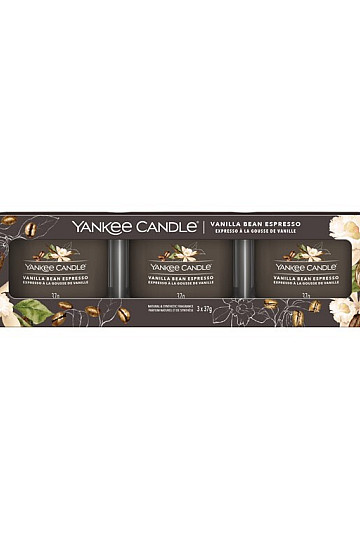 świeczka YANKEE CANDLE zapach VANILLA BEAN ESPRESSO KOMPLET 3 sztuk