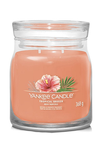 świeczka YANKEE CANDLE zapach TROPICAL BREEZE GLASS MEDIUM 2 knoty