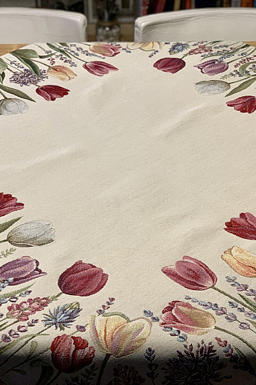 Obrus gobelinowy i szalik TULIP BORDURA