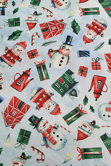 Tkanina dekoracyjna MR SNOWMAN