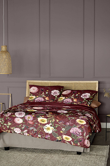 IRISETTE luksusowa satyna bawełniana WAVE 8576-60 ROSE BORDEAUX