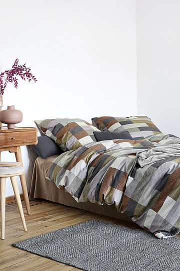 Pościel flanelowa IRISETTE KOALA 8534-50 brązowo-szara