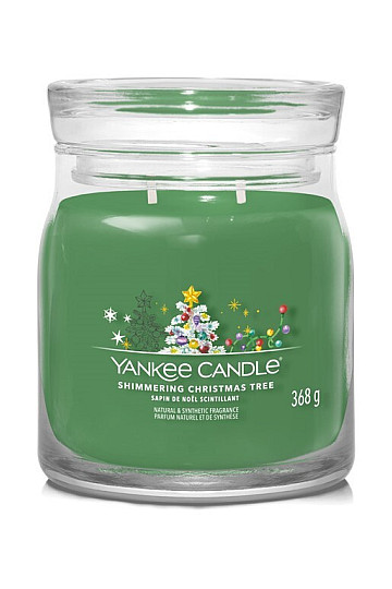 świeca zapachowa YC SHIMMERING CHRISTMAS TREE GLASS MEDIUM 2 knoty