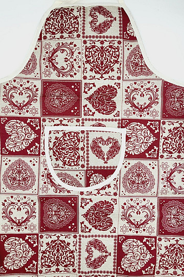Fartuch z śliniaczkiem PATCHWORK SERCE