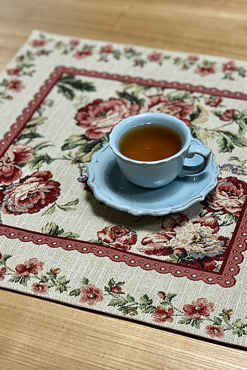 Podkładka gobelinowa DUŻA KORONKA RÓŻOWA