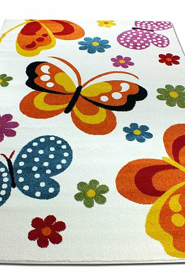 Dywan dziecięcy MONDO NEW Butterflies biały