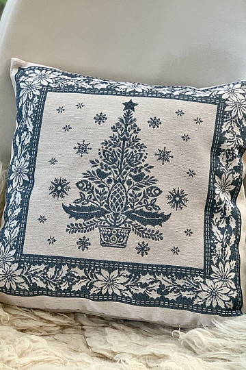 Okładka na gobelin świąteczny FOLK CHRISTMAS 3 niebieski