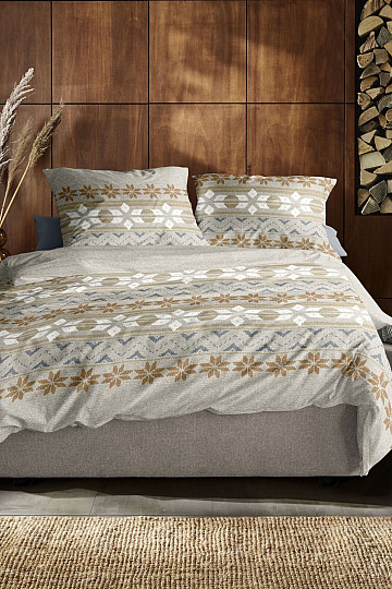 Luksusowa pościel flanelowa IRISETTE PANDA 8621-80 NATUR