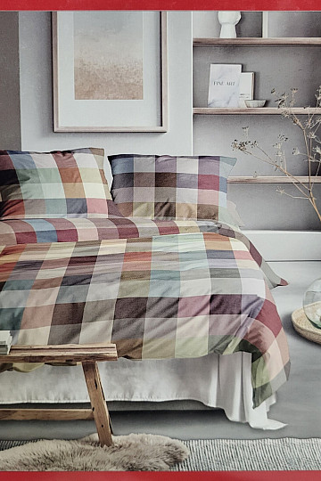 Pościel flanelowa luksusowa IRISETTE ZOBEL 8600-90 MULTI CHECK