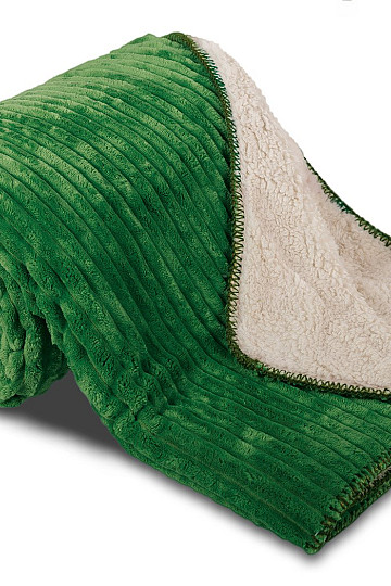 koc z mikrofibry EXTRA SOFT SHEEP sztruks - zielony