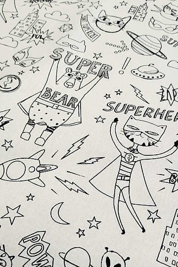 SUPERBOHATEROWIE malują tkaninę