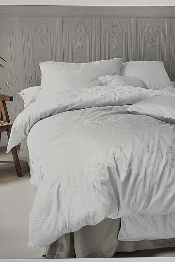 Luksusowy bawełniany adamaszek RIO WHITE