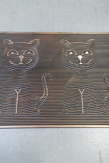 Wycieraczka gumowa Dwa koty 3D