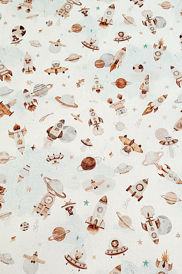 Tkanina bawełniana SPACE FUZBUZ