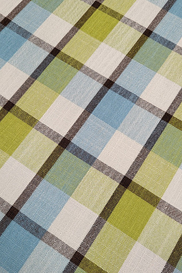 Tkanina dekoracyjna ATILA NIEBIESKO-ZIELONA