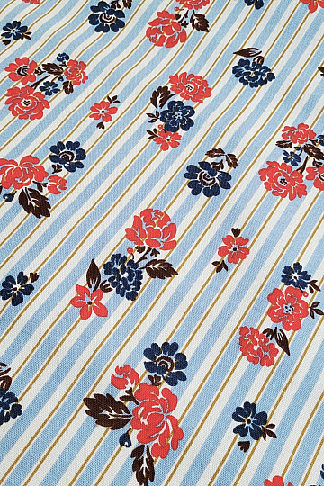 Tkanina bawełniana NIEBIESKI PASK RIMCHA