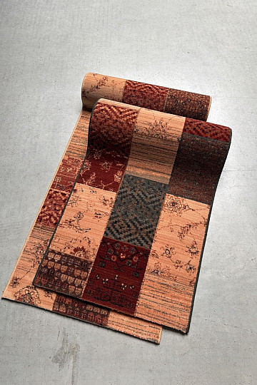 Luksusowy wełniany chodnik ROYAL PATCHWORK kremowy
