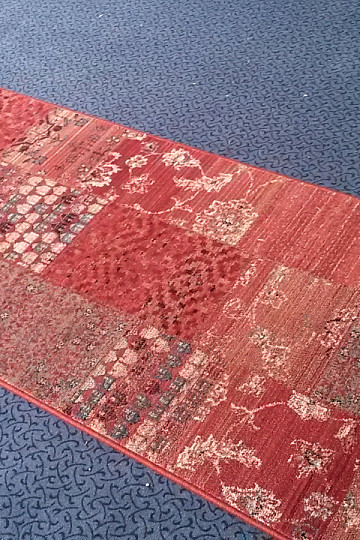 Luksusowy bieżnik wełniany ROYAL PATCHWORK czerwony