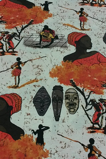 Designerska tkanina dekoracyjna AFRICA tera