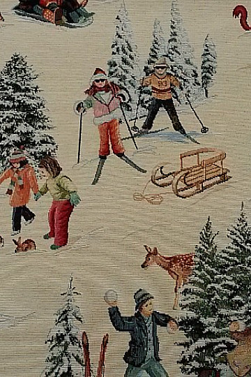 Gobelinowy obrus, szalik NARCIARSKI
