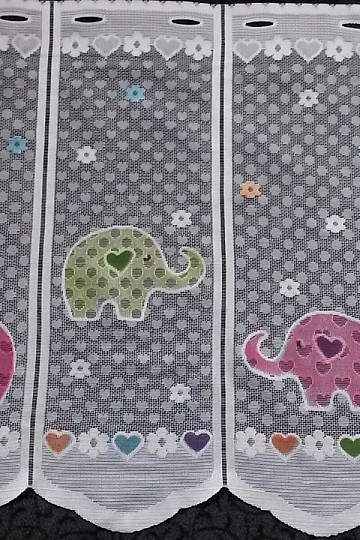 Zasłona żakardowa dziecięca ELEPHANTS I.