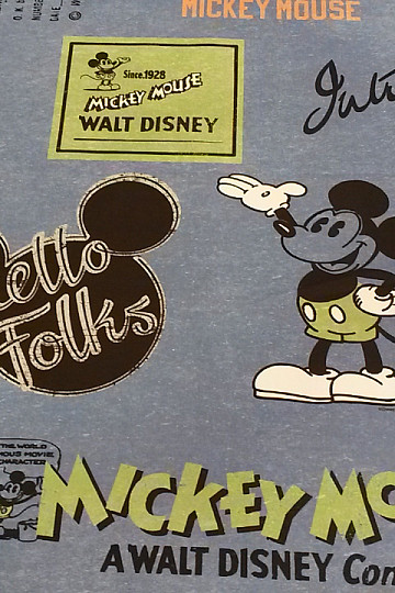 Tkanina dekoracyjna dla dzieci MICKEY MOUSE niebieska