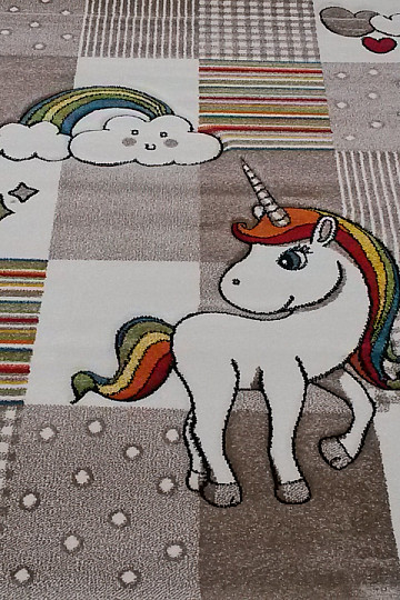 Dywan dziecięcy Unicorn beżowy