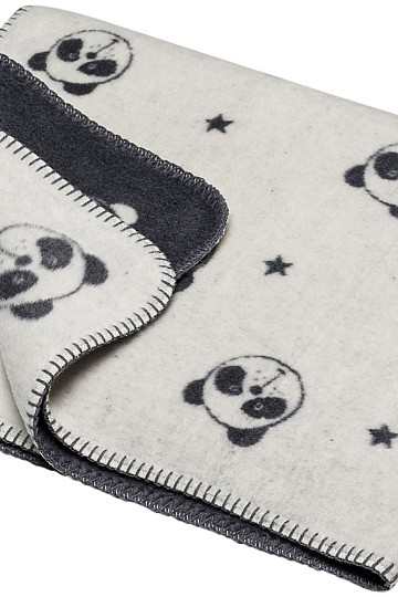Kocyk dziecięcy bawełniany DF PANDA 100x150