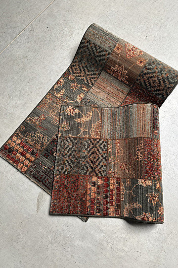 Luksusowy bieżnik wełniany ROYAL PATCHWORK zielony