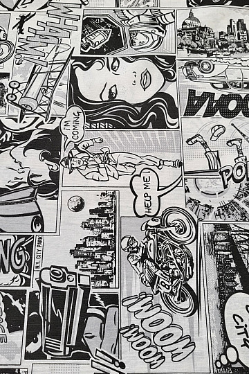 Tkanina dekoracyjna KOMIKS SPACE