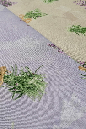 Tkanina dekoracyjna Bukiet LAWENDOWY LILAC