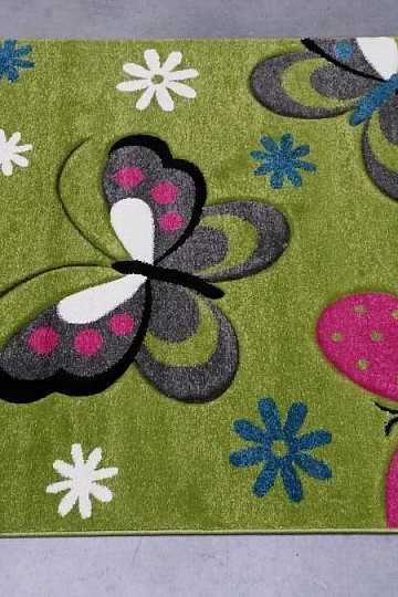 Dywan dziecięcy Butterflies zielony