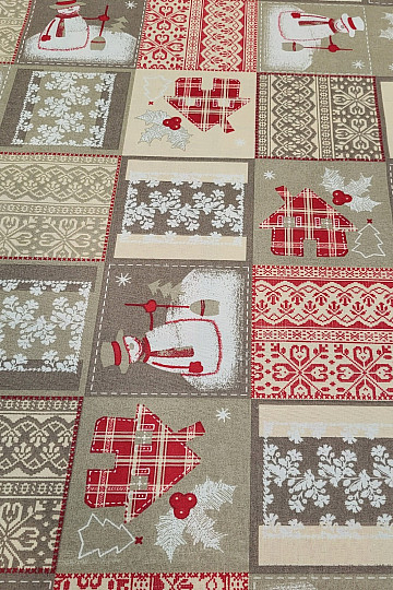 Tkanina dekoracyjna świąteczna BAŁWAN I