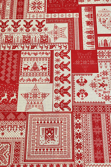 Świąteczna tkanina dekoracyjna ORNAMAYO