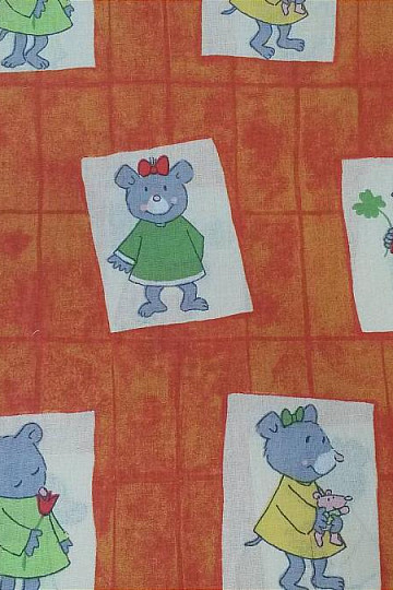 Tkanina dekoracyjna dla dzieci MUSZKI