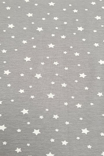 Dzianina bawełniana ZETOILE STARS SZARY
