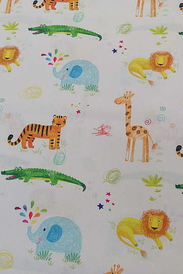 Tkanina bawełniana JUNGLE DOODLE