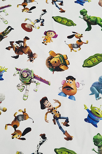 Tkanina dekoracyjna dziecięca TOY STORY duża