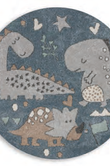 Okrągły dywan dla dzieci ROMA Dinozaury