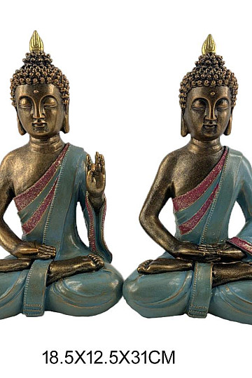 Statuetka BUDDA-TURKUS 18,5x12x31 cm
