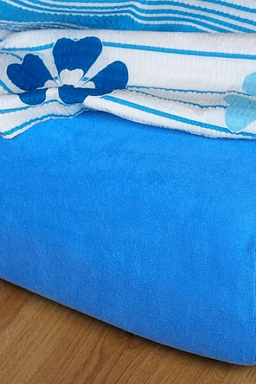 Prześcieradło frotte w kolorze DENIM