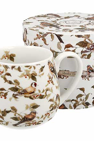 Kubek porcelanowy Ptaszki pucołowaty